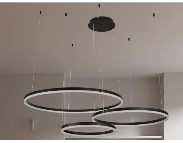 LED Stmievateľný luster na lanku LED/125W/230V 3000-6500K + diaľkové ovládanie