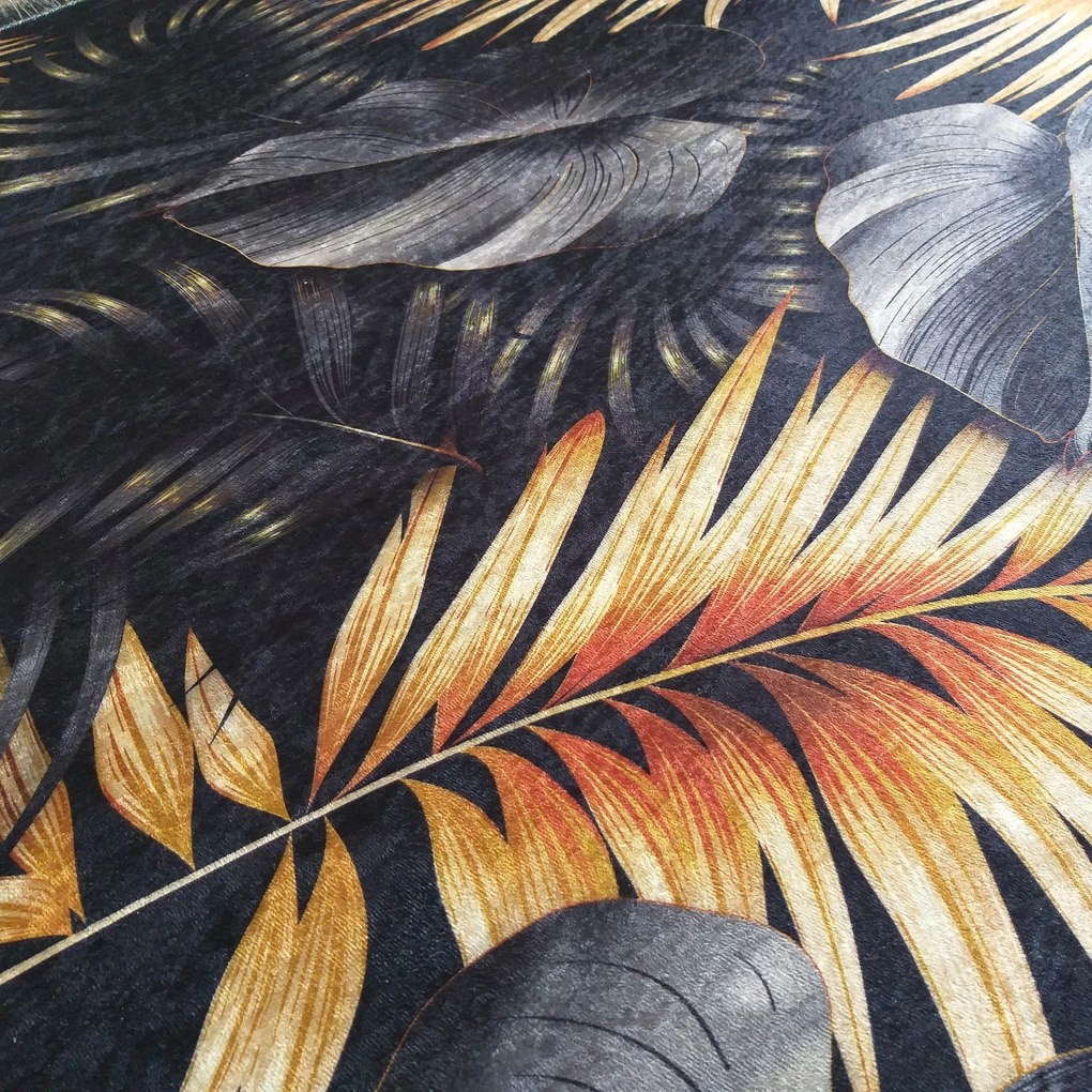 DY ČIERNY a ZLATÝ koberec 06 Rozmer: 60x100 cm