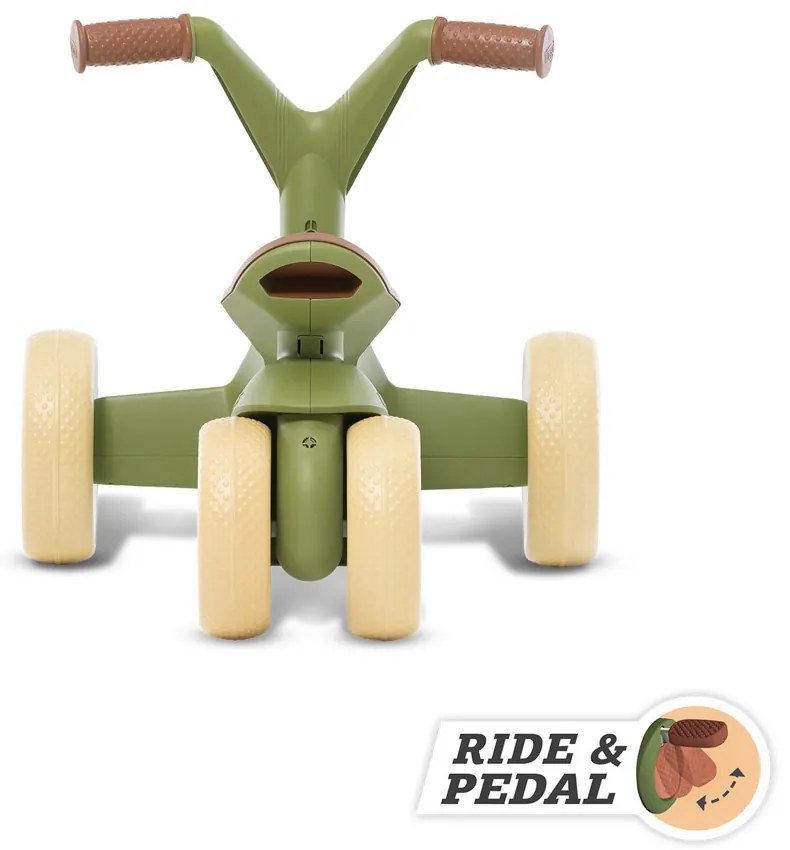 BERG GO - retro odrážadlo a šliapadlo 2v1 - zelené