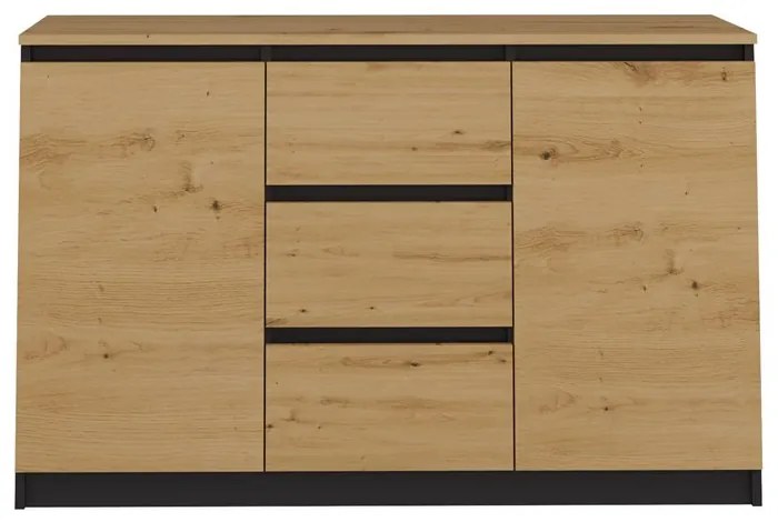 Komoda Musecalo 11 (dub artisan + antracit). Akcia -20%. Vlastná spoľahlivá doprava až k Vám domov. 1132861