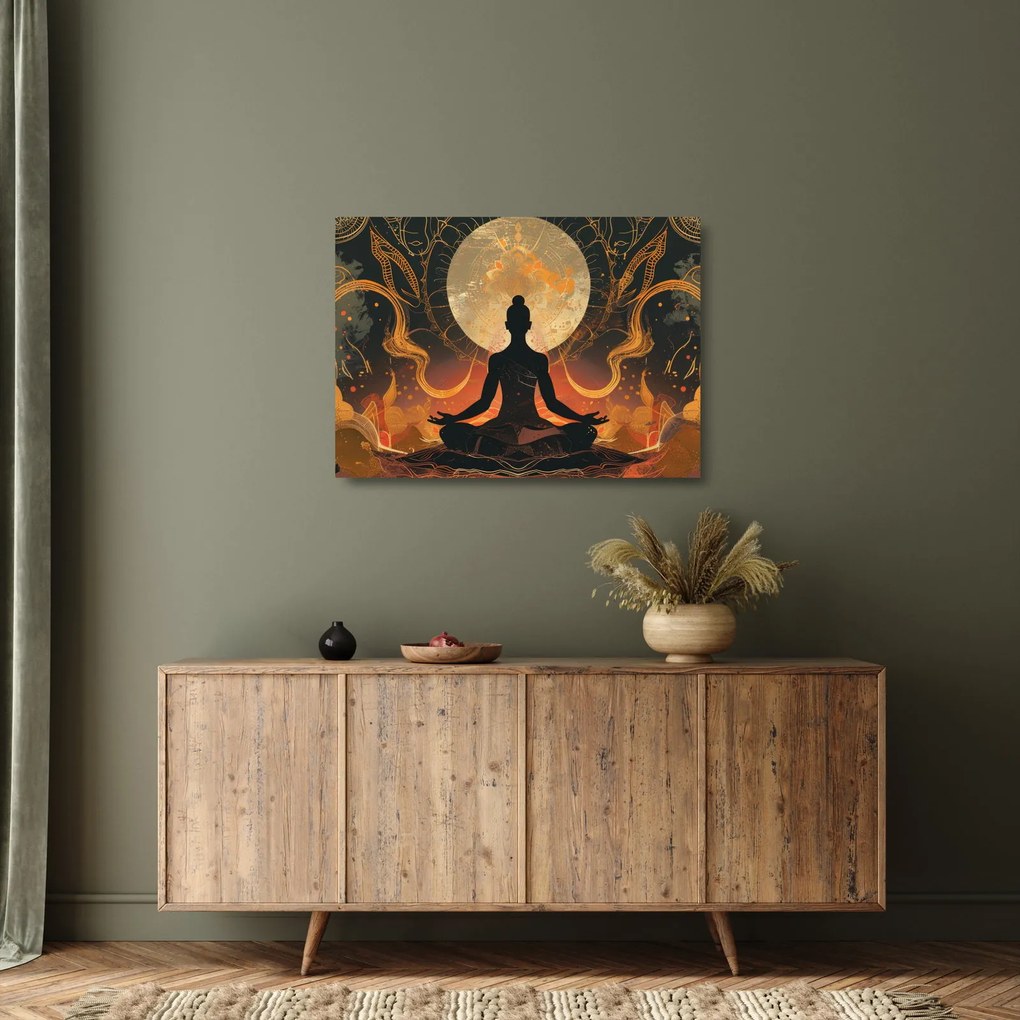 Sklenený obraz - Meditácia (70x50 cm)