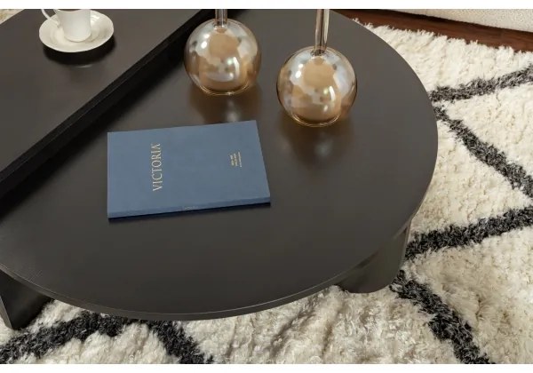 SADA 2x Konferenčný stolík ORION čierna