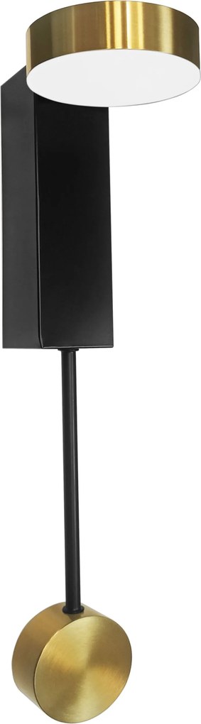 Toolight Toolight, LED nástenné svietidlo, 13W, APP1600-W, čierna-zlatá matná, OSW-01592
