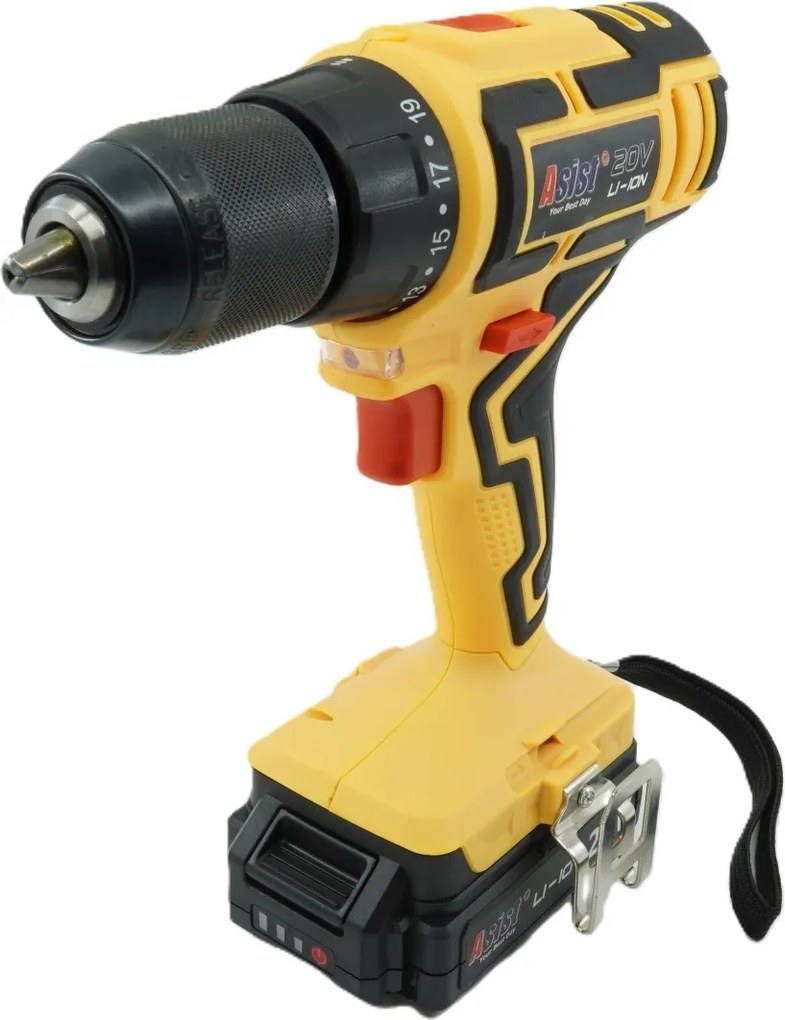 ASIST AKU GANG AE2V20A-201-BMC Akumulátorová vŕtačka 20 V, 2,0 Ah