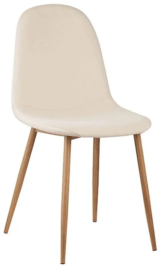 Stolička, béžová Dulux Velvet látka/buk, LEGA