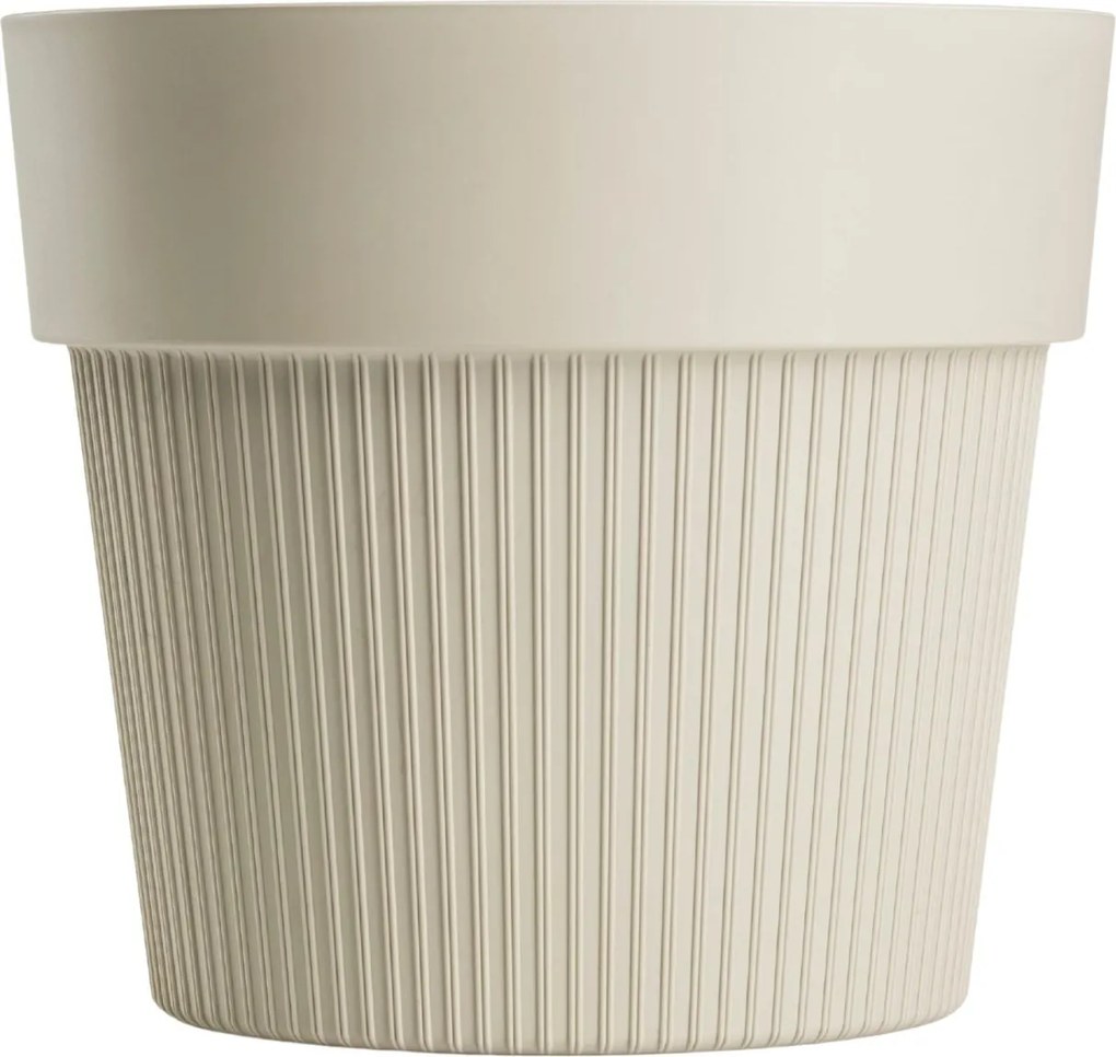PLASTOVÝ KVETINÁČ SILVA LINE 13X11,5 CM BÉŽOVÁ
