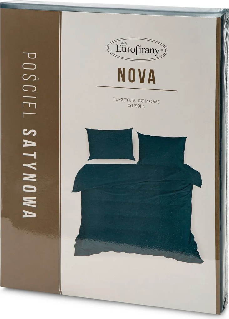 SATÉNOVÉ OBLIEČKY NOVA3 140X200 CM, 1KS 70X80 CM MODRÉ