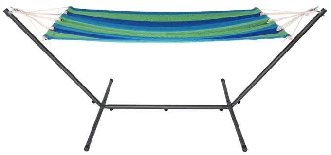InternetovaZahrada Hojdacia sieť s kovovým rámom 200x80 cm - zelená
