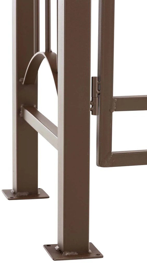 Pergola na popínavé rastliny Luxor s bránkou - Hnedá
