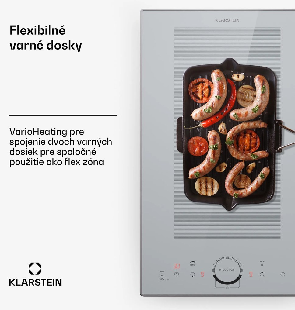 Klarstein Delicatessa Slim Domino, indukčná varná doska, 3500 W, časovač