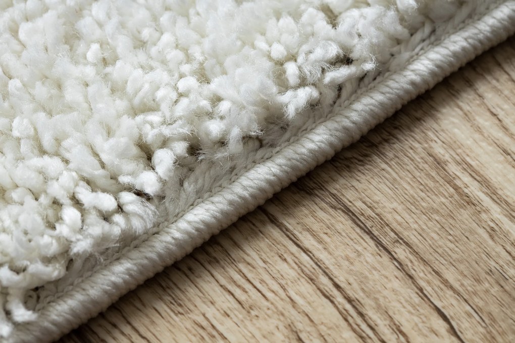 Behúň BERBER CROSS, biely, strapce