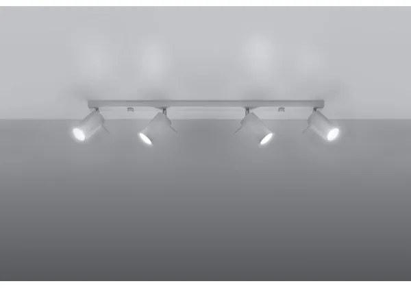 Sollux SL.0331 - Bodové svietidlo RING 4L 4xGU10/10W/230V biela