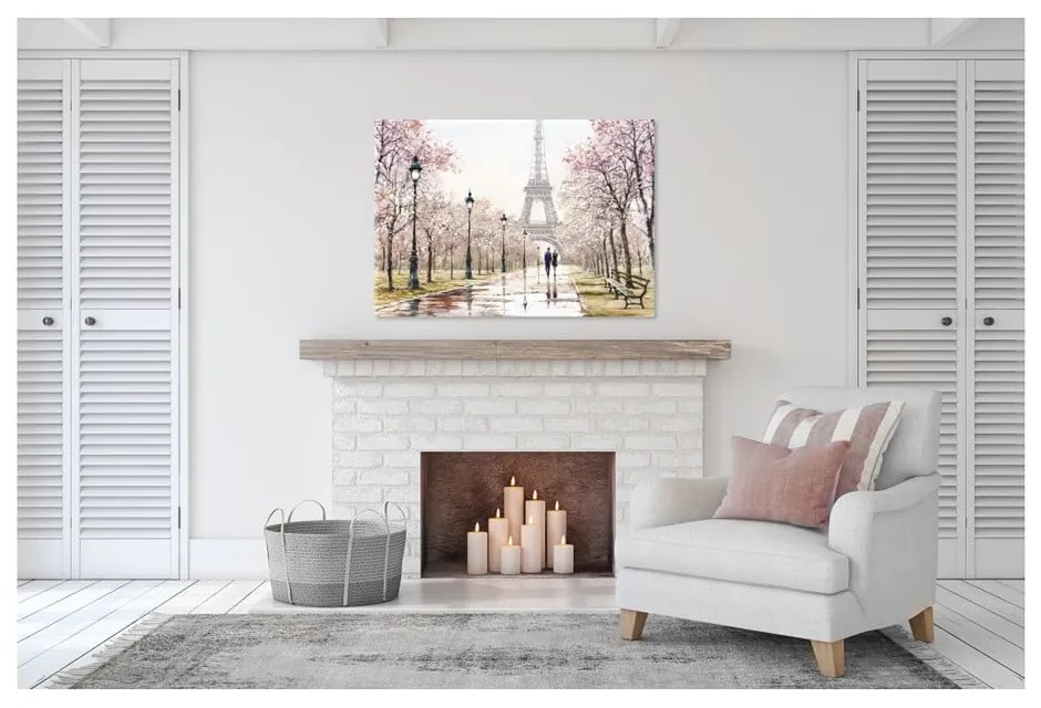 Obraz Styler Canvas Watercolor Paris Melancholy, 85 × 113 cm