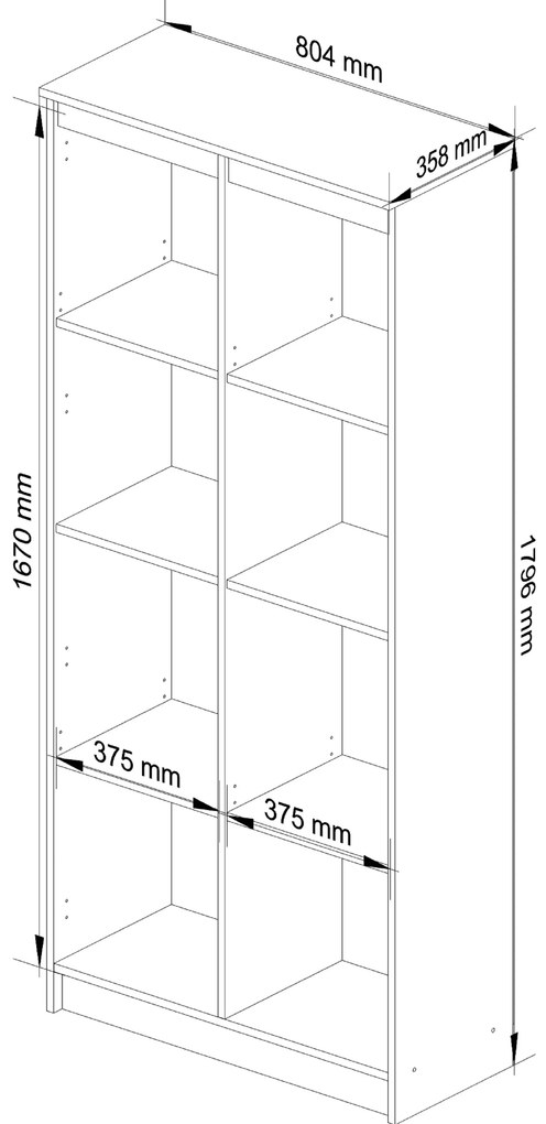 Regál Rainer (biela). Akcia -12%. Vlastná spoľahlivá doprava až k Vám domov. 1068790
