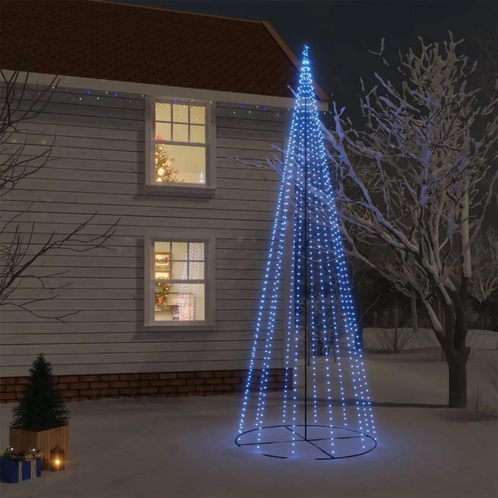 Vianočný stromček kužeľ modrých 732 LED svetiel 160x500 cm 343496