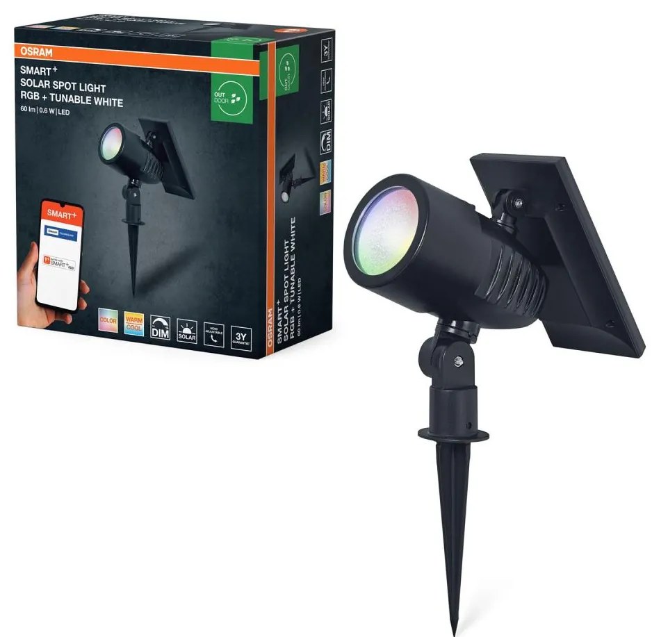 Osram - LED RGBW stmievateľná solárna lampa SMART+ SOLAR LED/0,6W/3,7V IP44