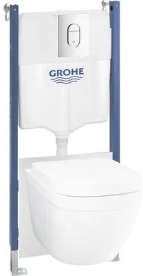 Závesné WC set GROHE Euro Keramik 5v1 bez splachovacieho kruhu vr. WC dosky 39535000