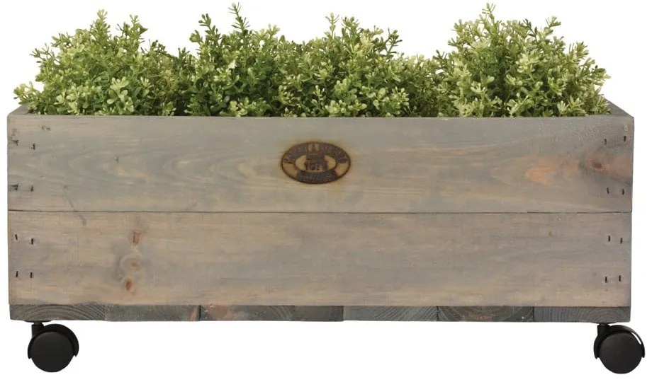 Kvetináč na kolieskach z borovicového dreva Esschert Design, šírka 59 cm
