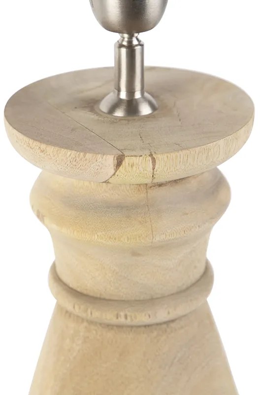 Rustikálna stolná lampa bez tienidla z prírodného dreva - Catnip