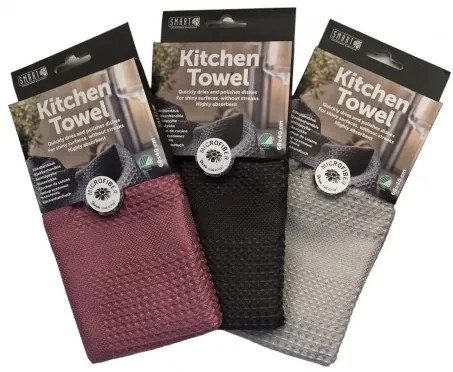 HITEKO (Smart microfiber system) Utierka na riad a sklo, extra mäkká a savá, bez šmúh PRAKTIK, mix farieb 60x40