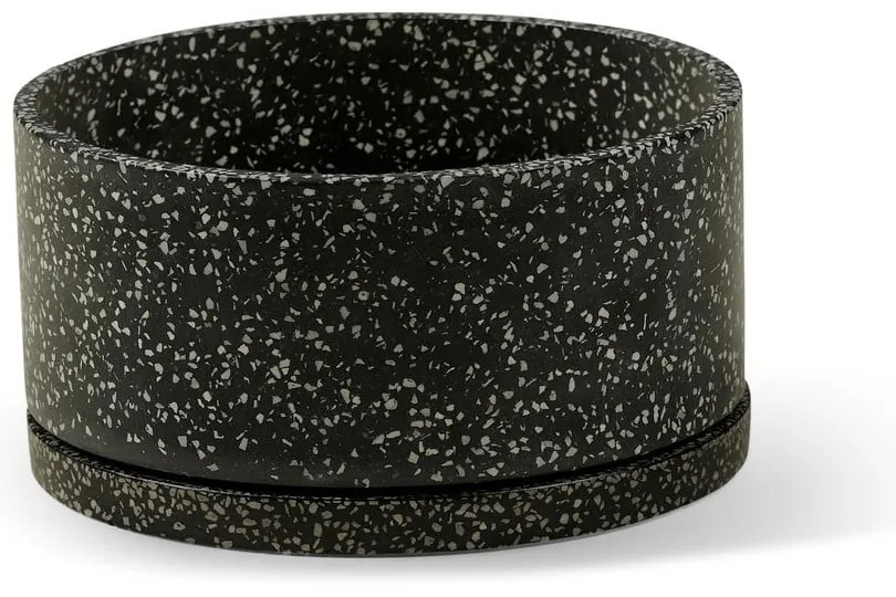 Súprava dvoch tmavosivých kvetináčov Bonami Selection Terrazzo