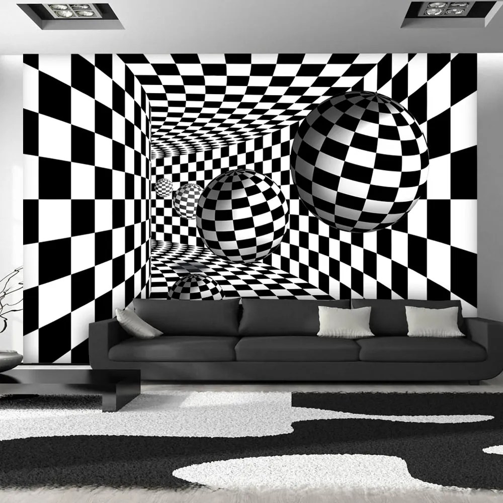 Fototapeta Bimago - Black & White Corridor + lepidlo zadarmo 300x210 cm