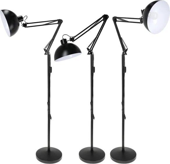 BRILAGI - Flexibilná stojacia lampa TASKER 1xE27/60W/230V 157 cm čierna