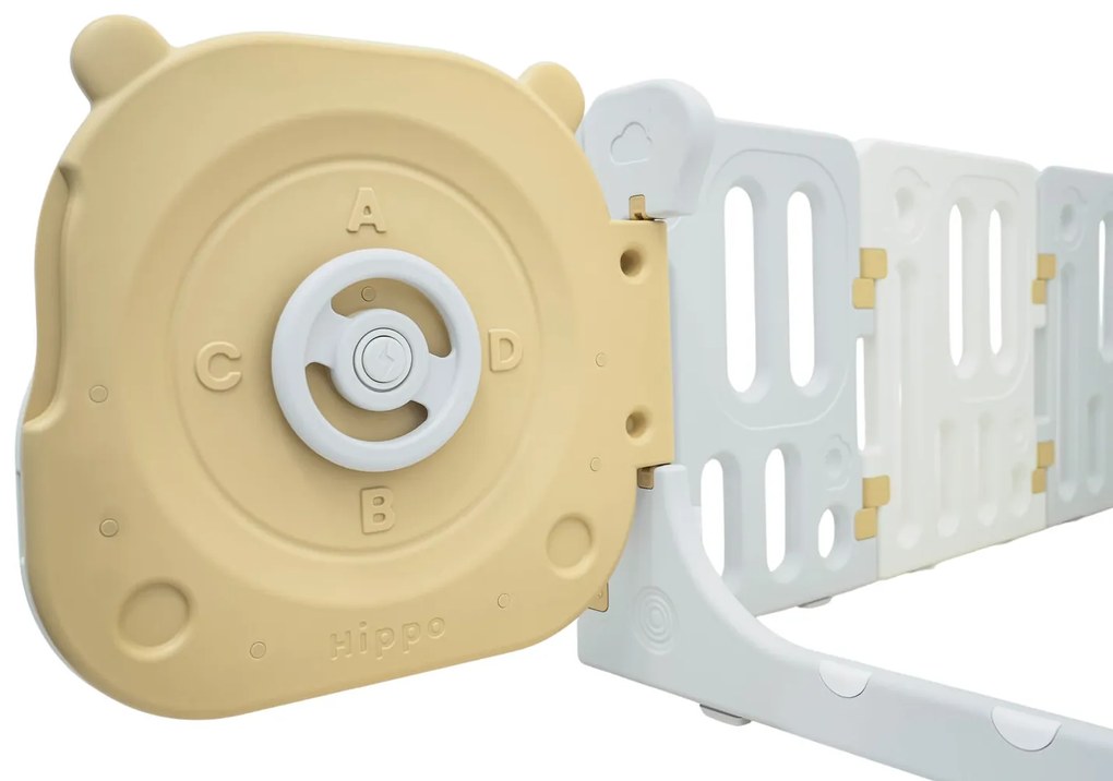 Modulárna ohrádka Hippo pre deti ZOG.SQ-002 Farba: hnedá