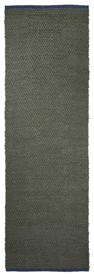 Tmavozelený jutový behúň 80x245 cm Notes – Mette Ditmer Denmark