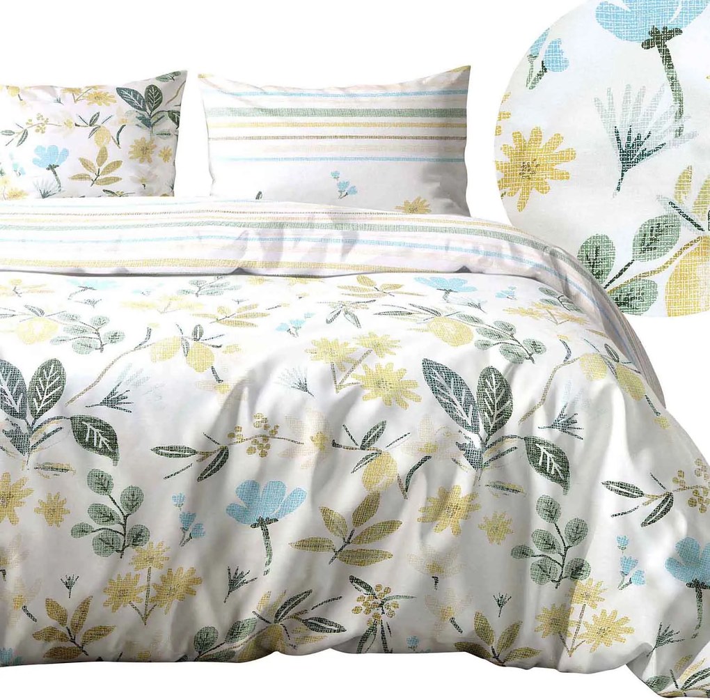 RENFORCÉ OBLIEČKY HOPE EXCLUSIVE 200X220 CM, 2KS 70X80 CM LISTY