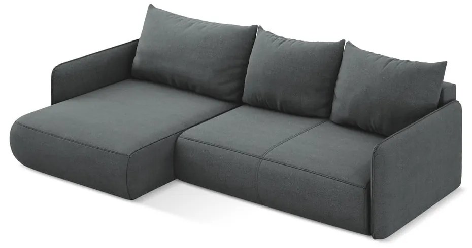 Sivá rozkladacia/s úložným priestorom rohová pohovka (ľavý roh) Nanea – Makamii