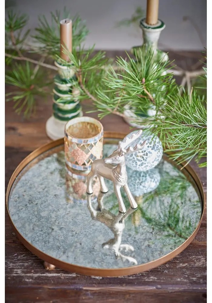 Sklenená dekoratívna tácka ø 35 cm Glacier – Bloomingville