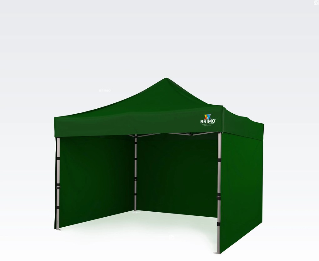 BRIMO Hliníkový Skladací Nožnicový stan 3x3m: Rýchlosť a Spoľahlivosť pre Neziskové Spolky a Kluby - s 3 stenami - Zelená 4