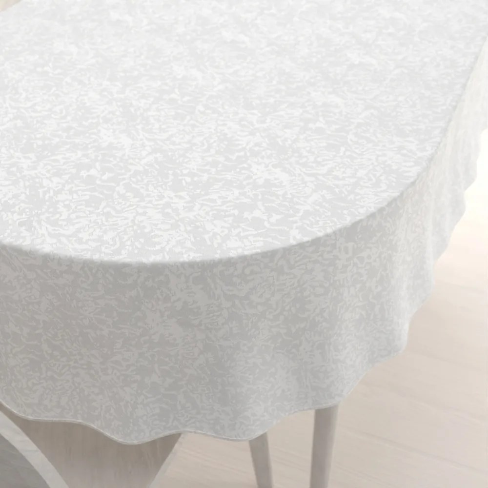 Biante Teflónový oválny obrus TF-032 Venezia biely 100x140 cm