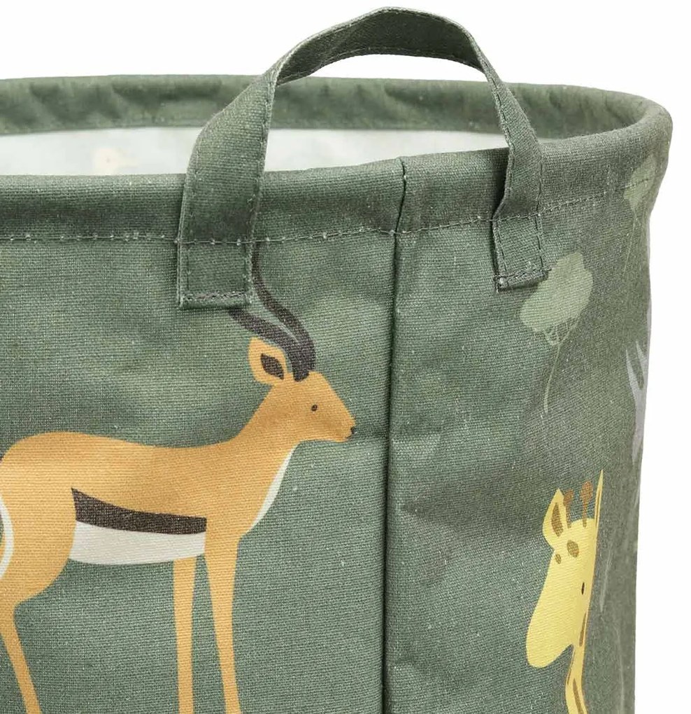 A Little Lovely Company - úložný kôš na hračky - zvieratá zo savany