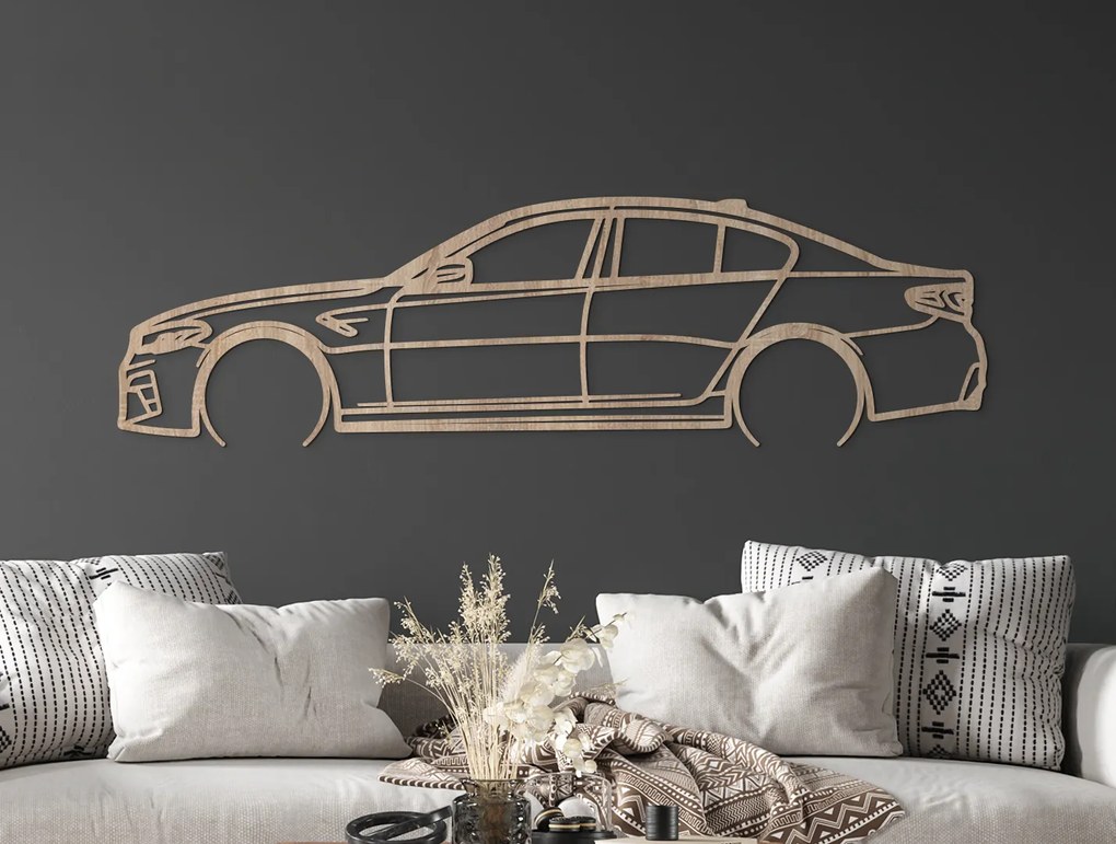 drevko Obraz na stenu BMW M5 Competition Rozmer obrazu: 24,5 x 86 cm, Farba dekorácie: Čierna
