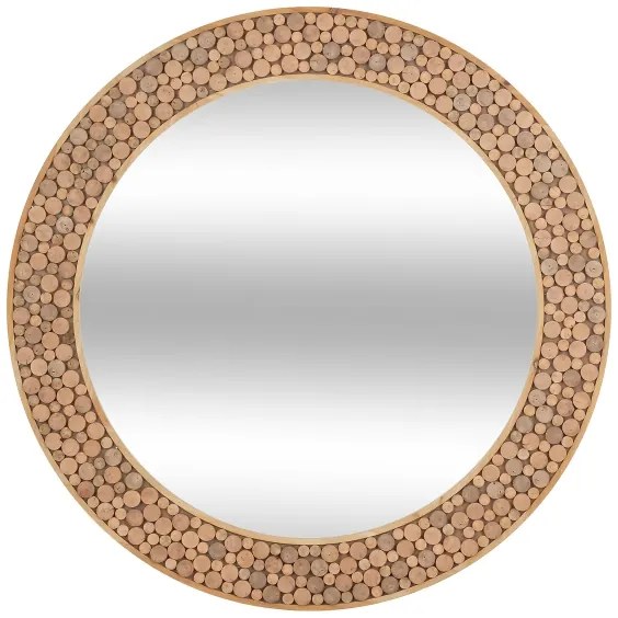 Atmosphera - Nástenné zrkadlo ANOKI pr. 99 cm eukalyptus