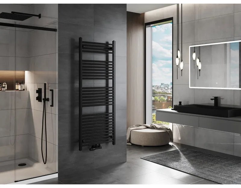 Mexen Mars, vykurovacie teleso 1500 x 600 mm, 729 W, čierna, W110-1500-600-00-70