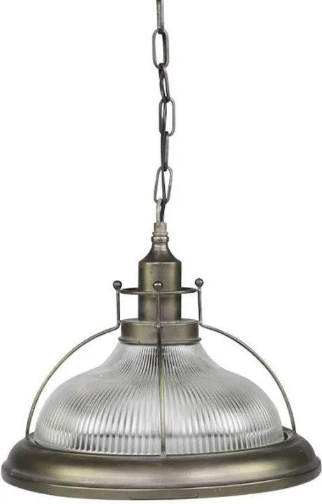 Chic Antique Stropná lampa Factory Glass Grooves
