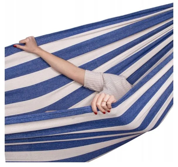 SPRINGOS Hojdacia sieť 200x150 cm, modro-biela SPRINGOS STELLA