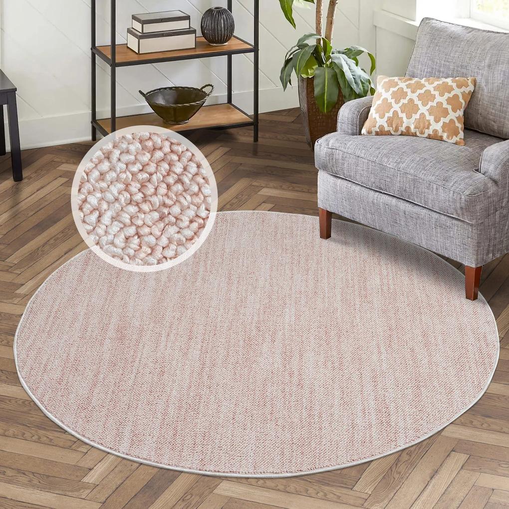 Dekorstudio Vintage okrúhly koberec CLASICO 0052 - ružový Priemer koberca: 160cm