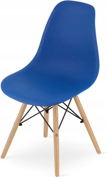 Jedálenský stôl TODI biely 60 cm s dvoma stoličkami OSAKA modré