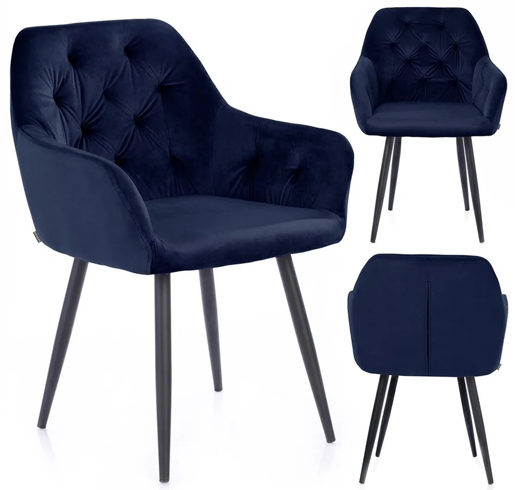 Dizajnová stolička Argento námornícka modrá