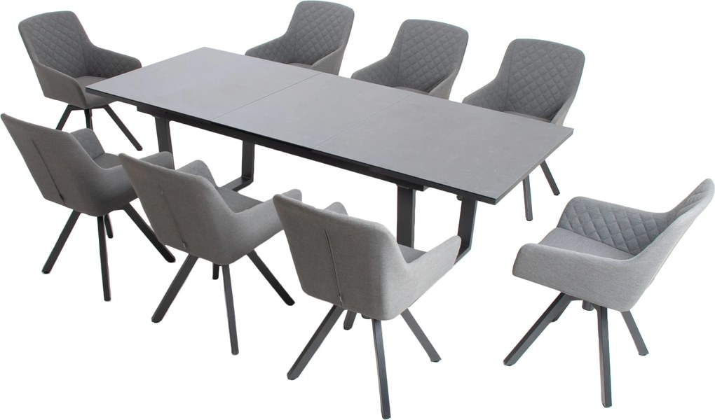 Doppler LIVORNO PARIS sivá, otočné kreslá, 8+1