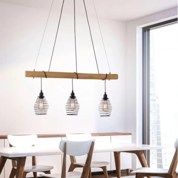 Leuchten Direkt 15526-79 - Luster na lanku SPRING 3xE27/40W/230V