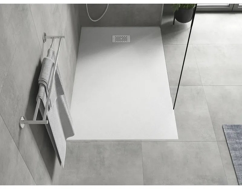 Mexen Hugo, obdĺžniková sprchová vanička SMC 150 x 90 cm, biela, biela krytka, 42109015-W
