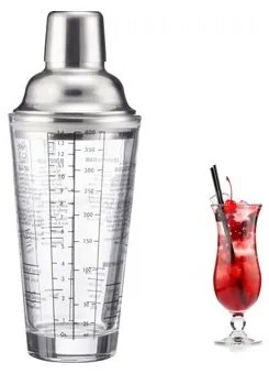 Westmark 3-dielny koktailový šejker SAM, sklo/nehrdz. oceľ, 400 ml