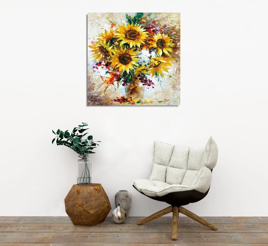 Obraz na plátne Sunflowers KC265 45x45 cm