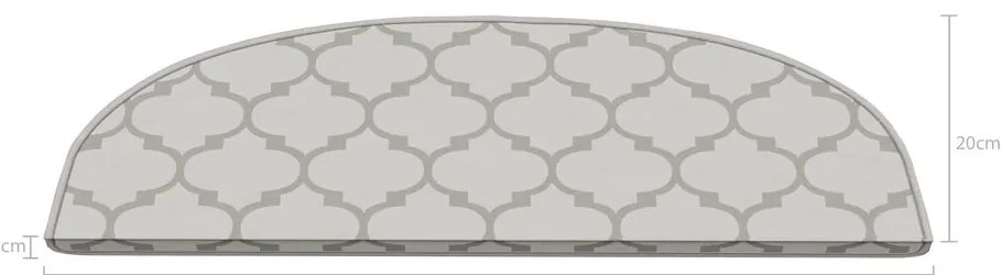 Krémovobiele nášľapy na schody v súprave 16 ks 20x65 cm Madalyon – Vitaus