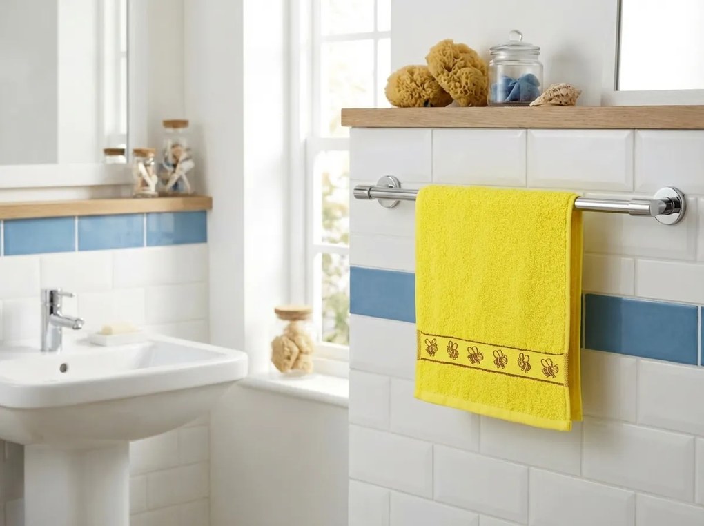 Detský uterák KIDS žltý 30x50 cm